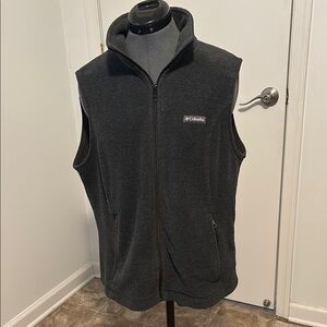 Columbia Charcoal Fleece Vest Women's Size XL
